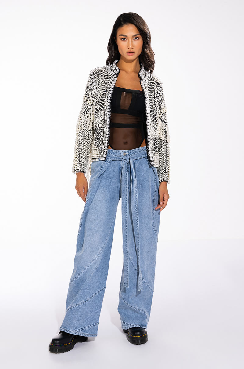 LUXE ALL OVER PEARL ALIX JACKET