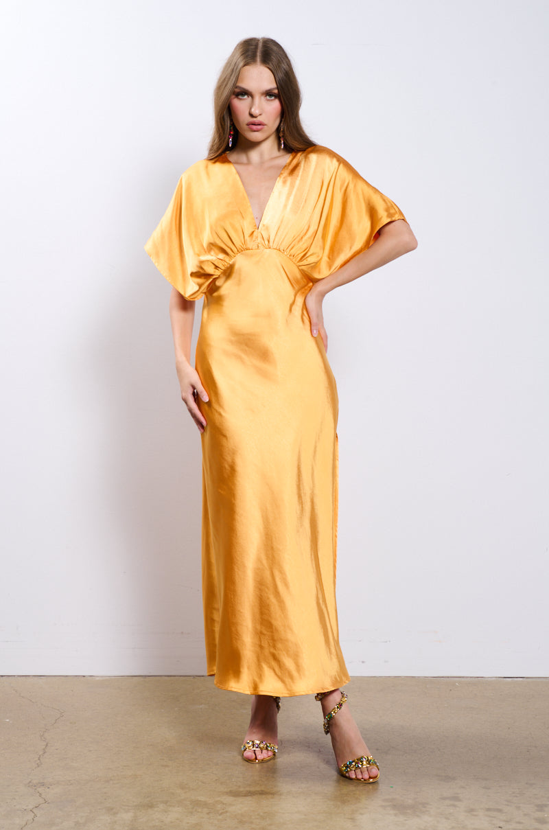 MAD IN LOVE SATIN MAXI DRESS