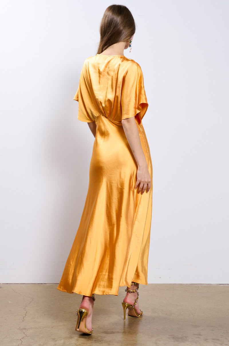 MAD IN LOVE SATIN MAXI DRESS