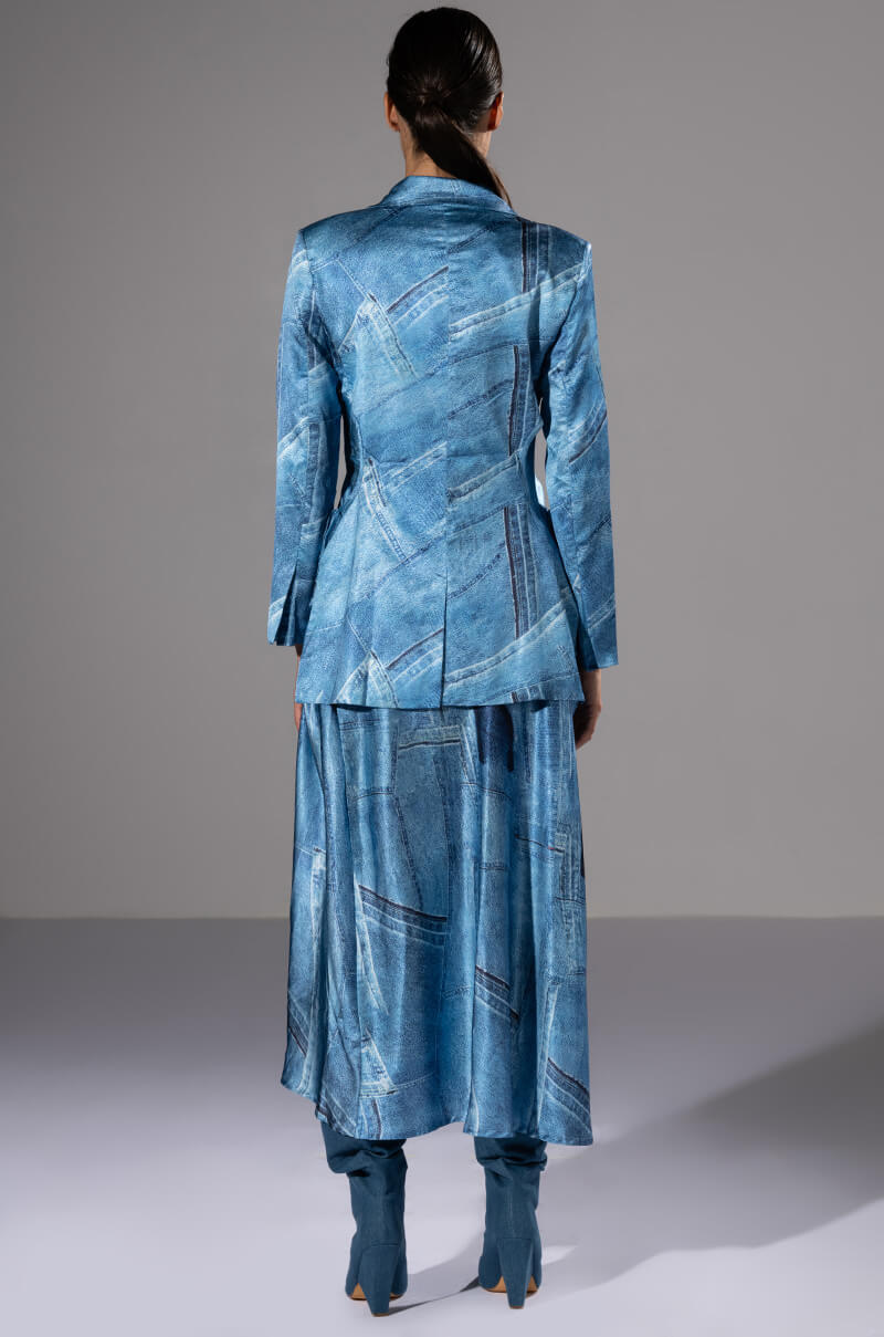 MADE YOU LOOK PRINTED DRESS AND BLAZER