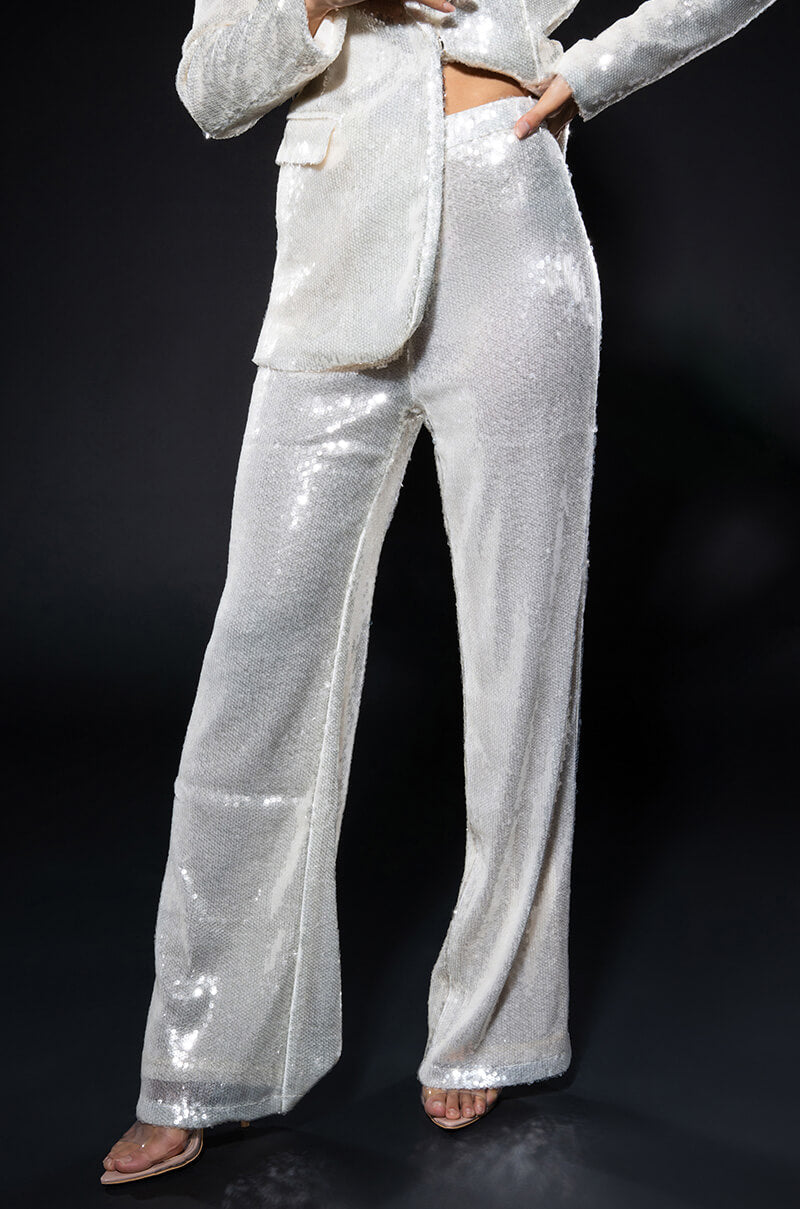 MAIN CHARACTER SEQUIN BLAZER AND SUIT PANT