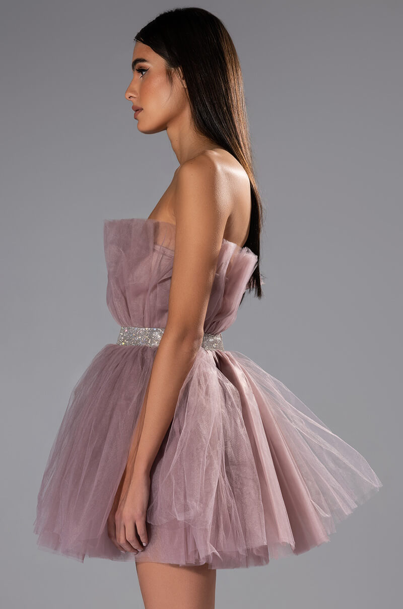 MAKE A MOVE TULLE MINI DRESS
