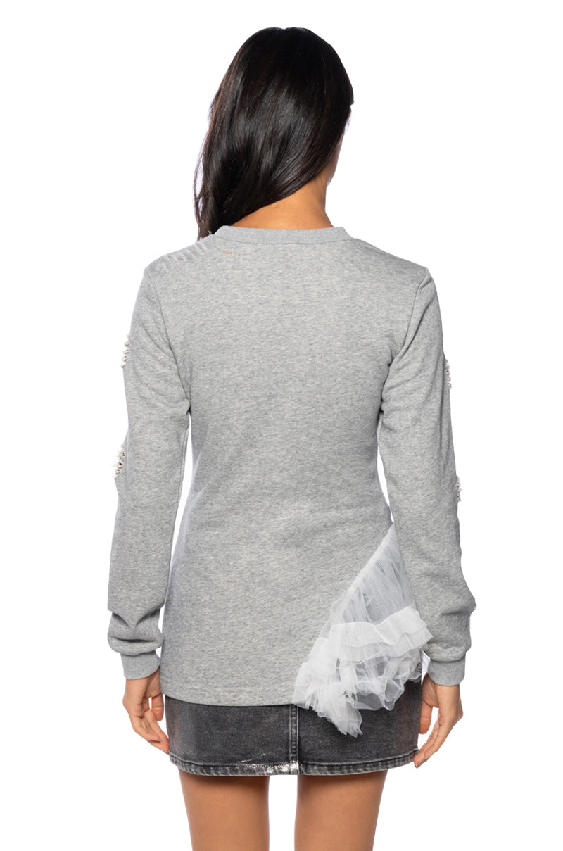 MARIELLA EMBELLISHED SWEATSHIRT