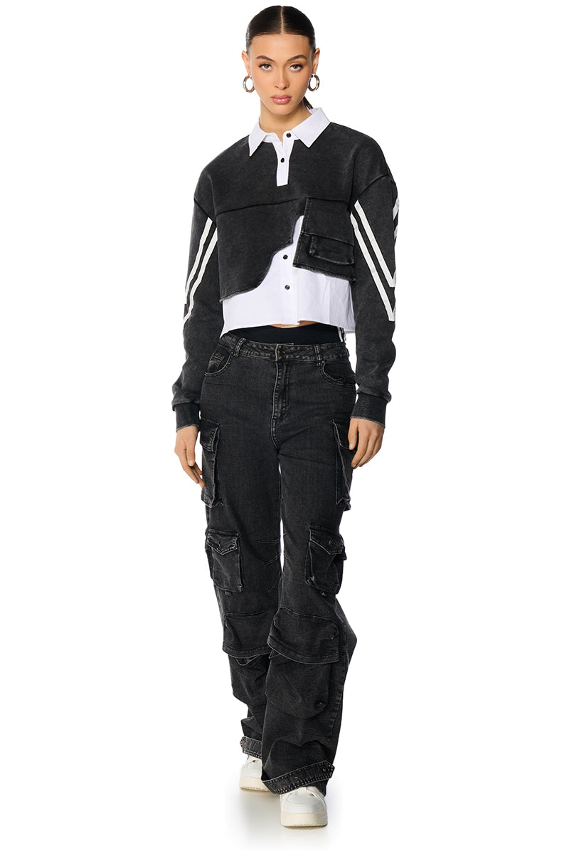 MAXINE LAYERED SWEATSHIRT