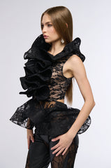 MISS FASHIONISTA SLEEVELESS LACE BLOUSE