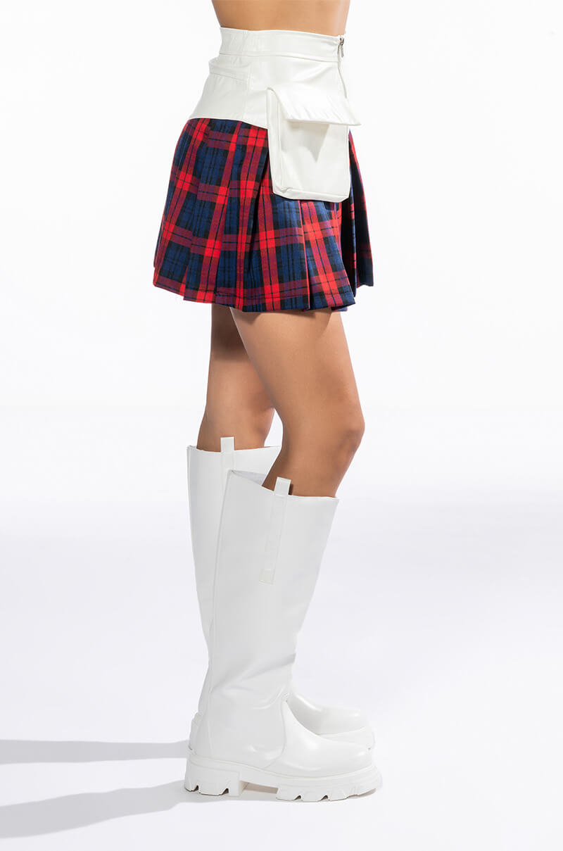 MIX IT ALL PLEATED MINI SKIRT