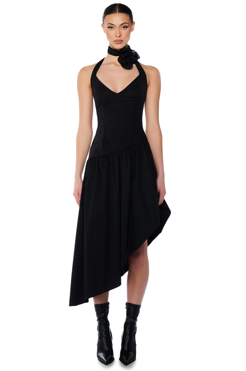 MYKONOS POPLIN MIDI DRESS