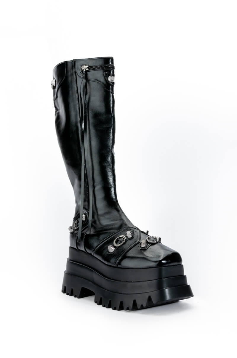 NEW KIDS FLATFORM BOOT IN BLACK