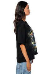 NEW WORLD SYSTEM EMBELLISHED GRAPHIC TEE