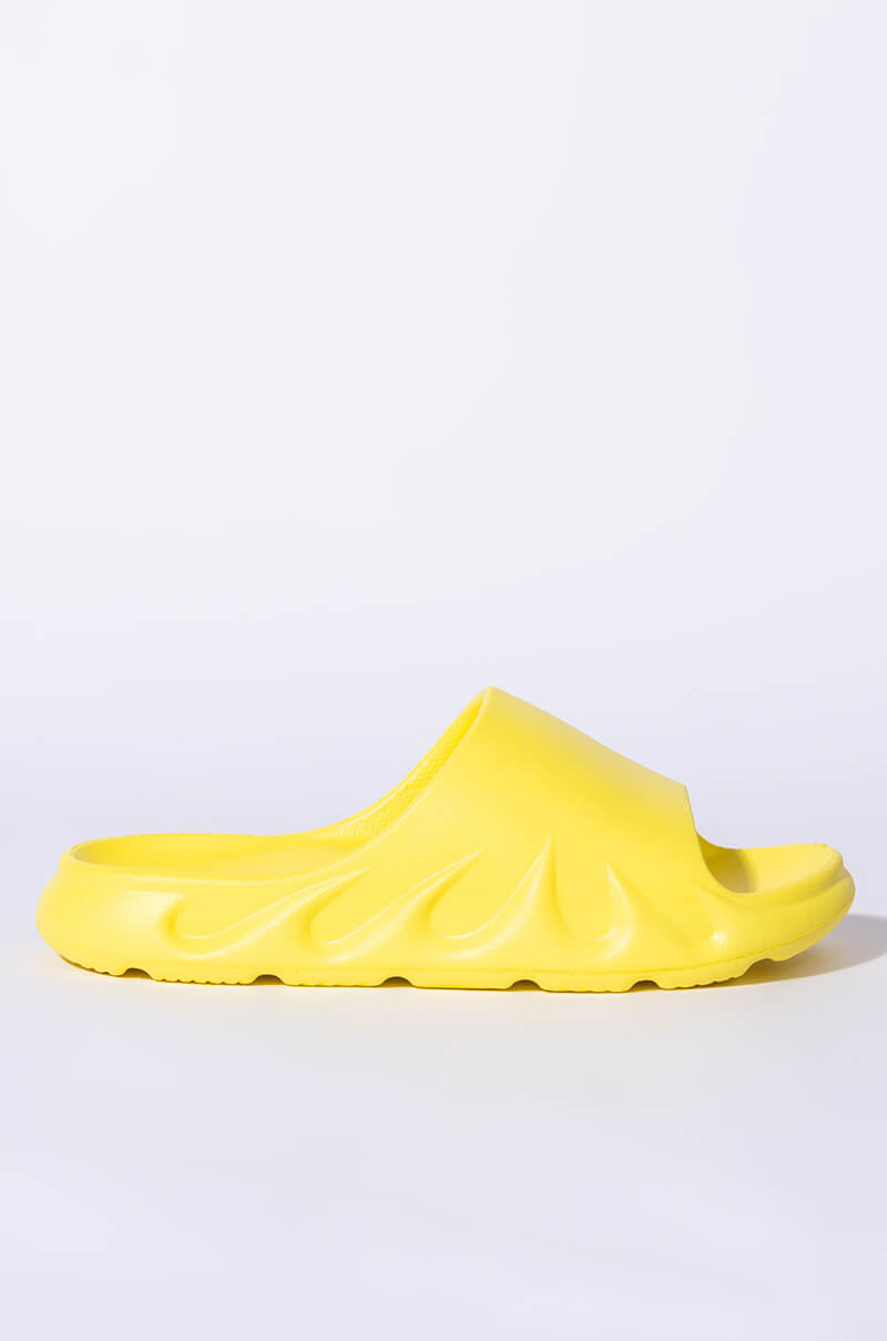 ONLY IN MY DREAMS FLAT SANDAL IN YELLOW