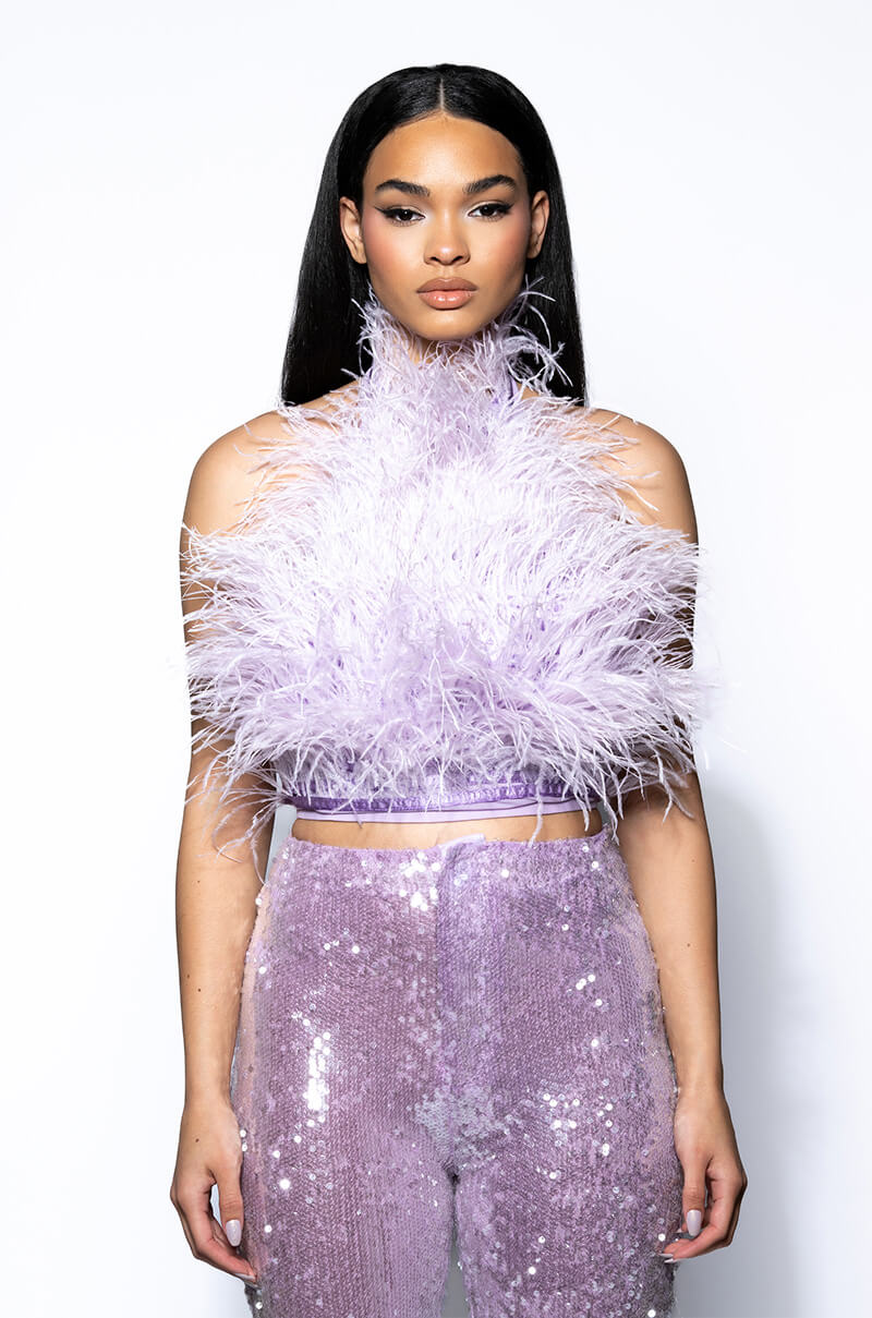 REAL OSTRICH FEATHER TOP