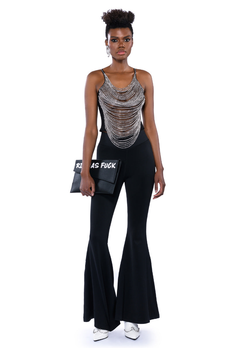 HEART CHAINED SLEEVELESS TOP
