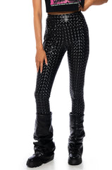 RIO CHECKER PRINT HIGH RISE LEGGING WITH 4 WAY STRETCH