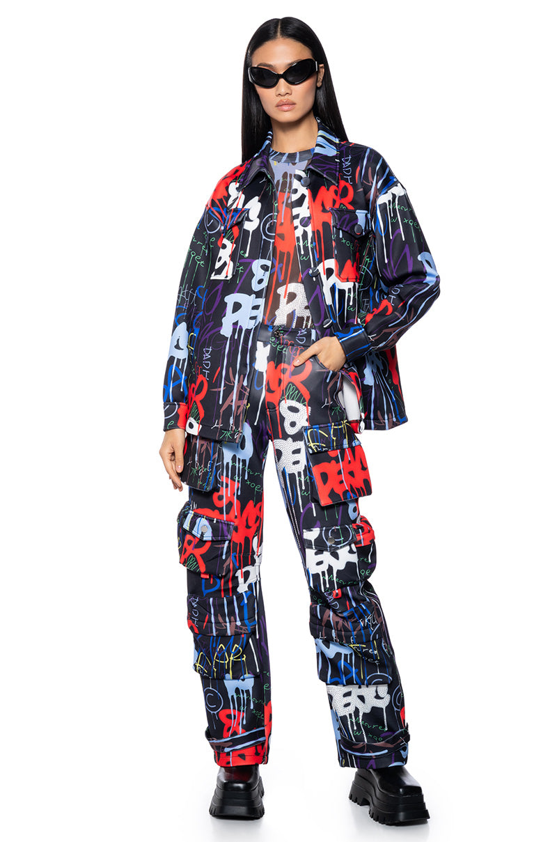 GRAFFITI SCUBA BUTTON DOWN